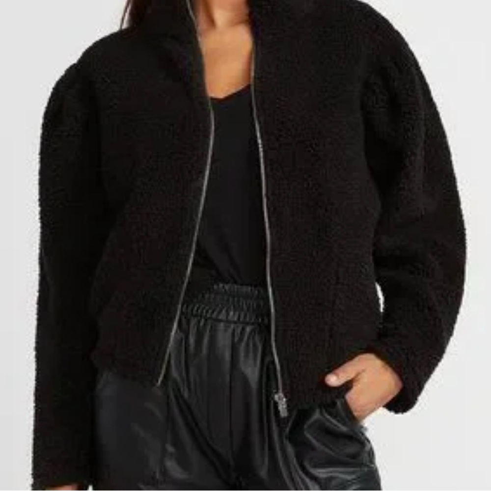 Express Black Teddy Jacket